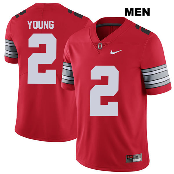Ohio State Buckeyes Men's Chase Young #2 Red Authentic Nike 2018 Spring Game College NCAA Stitched Football Jersey TI19O03DA